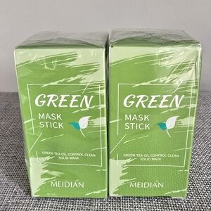 2 Pack Meidian Green Clay Mask Green Tea Oil Control Acne Clean Mask